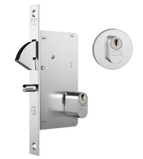 Fechadura para Porta de Correr Inox Lugano Stam 950