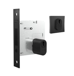 Fechadura Trava Auxiliar Classic Roseta Quadrada Black Stam 1010