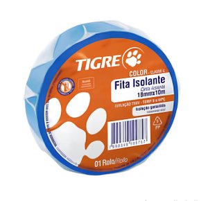 Fita Isolante Azul Tigre 10 metros