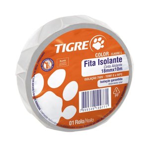 Fita Isolante Branca Tigre 10 metros