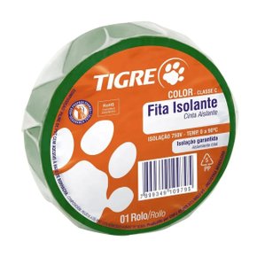 Fita Isolante Verde Tigre 10 metros
