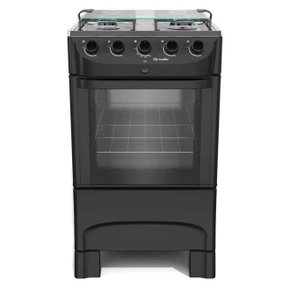 Fogão a Gás Fratello Preto Fosco 4 Queimadores Mueller