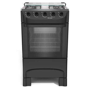 Fogão a Gás Moderatto Stile Preto Fosco 4 Queimadores Mueller