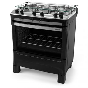Fogão a Gás Piacere Stile Preto Fosco 5 Queimadores Mueller