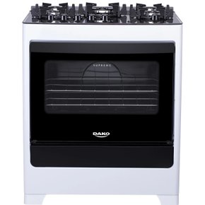 Fogão a Gás Supreme Glass Branco 5 Queimadores Dako