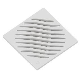 Grelha Quadrada Branca 100 mm Tigre