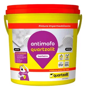 Impermeabilizante Antimofo Quartzolit Banheiro Branco 3,6l