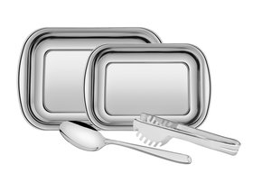 Jogo Assar e Servir Cosmos Aço Inox 4 Peças Tramontina 64310/250