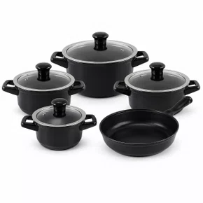 Jogo de Panelas de Cerâmica 5 Peças Duo Smart Preto Ceraflame