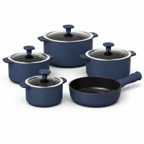 Jogo de Panelas de Cerâmica 5 Peças Slim Azul Indigo Ceraflame