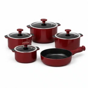 Jogo de Panelas de Cerâmica 5 Peças Slim Marsala Ceraflame