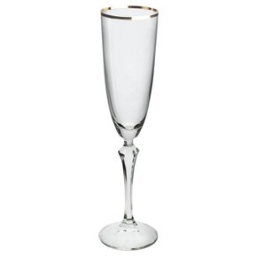 Jogo De Taças Para Champanhe Em Cristal Elizabeth Decorada Com 6 Peças 200ml Crystalex