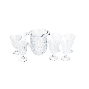 Jogo Jarra com Taças Cristal Lile Lyor 7 peças