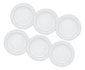 Kit Com 6 Pratos De Sobremesa 19cm Martha Porcelana Schmidt