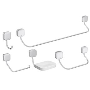 Kit de Acessórios Bwc Pix Cromado Deca 5 Peças 2000.C02