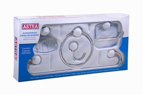 Kit de Acessórios Clean Branco 5 peças Astra KBMP