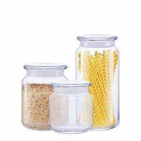 Kit de Potes de Vidro Herméticos com Tampa 3Pçs - Ruvolo