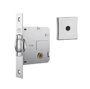 Kit Fechadura Rolete Roseta Quadrada Inox Lille Stam 2 Peças 1005