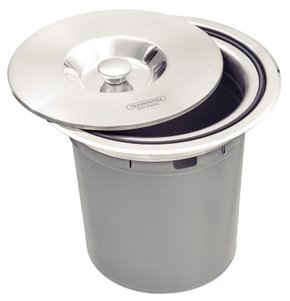 Lixeira de Embutir Clean Round Aço Inox com Balde Plástico Tramontina 5 Litros 94518/005