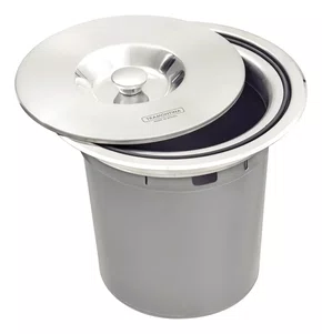 Lixeira Tramontina de Embutir 5L Redonda com Tampa Inox 94518/005
