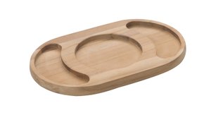 Petisqueira Oval Madeira Teca com Divisórias Tramontina 13267/052