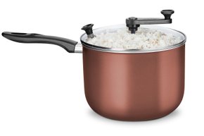 Pipoqueira Supra Antiaderente Chocolate com tampa de vidro MTA N22