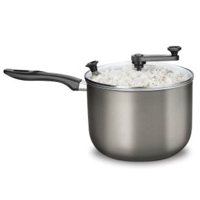 Pipoqueira Supra Antiaderente Grafite com tampa de vidro MTA N22