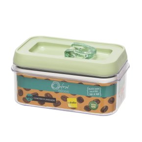 Pote Hermético de Acrílico Retangular Menta Oxford 600 ml