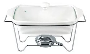 Rechaud Retangular Em Porcelana Com Queimador 2,8l Dynasty