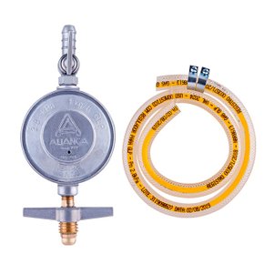 Regulador para Gás Uso Doméstico com Mangueira de 80cm Aliança 504/01