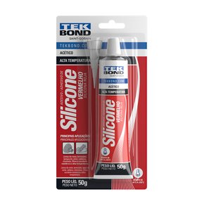 Silicone Alta Temperatura Vermelho TekBond 50 gramas