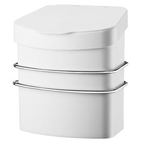 Suporte com Lixeira 2,5 Litros Branca com Ventosas Future 4022BC