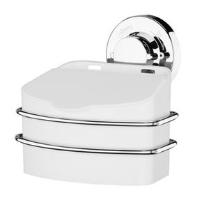 Suporte com Saleiro Branco com Ventosa Future 4021BC