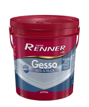 Tinta Acrílica para Gesso Branco Renner 18 litros RE4301