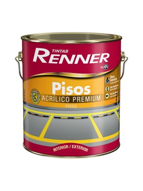 Tinta Acrílico Premium Pisos Amarelo Demarcação Fosco Renner 3,6 litros 7111