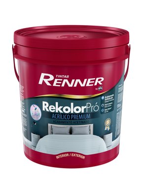 Tinta Acrílico Premium Rekolor Pró Branco Acetinado Renner 18 litros 1501