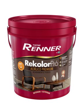 Tinta Acrílico Premium Rekolor Pró Branco Fosco Renner 18 litros 3700