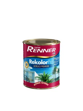 Tinta Acrílico Premium Rekolor Pró Branco Semibrilho Renner 900ml 900