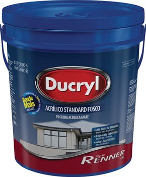Tinta Ducryl Acrílico Fosco Branco Renner 18 litros 4701