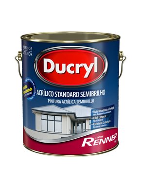 Tinta Ducryl Acrílico Semibrilho Branco Renner 3,6 litros 7400