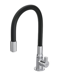 Torneira de Mesa Hydramotion Preta com Cromada 1167