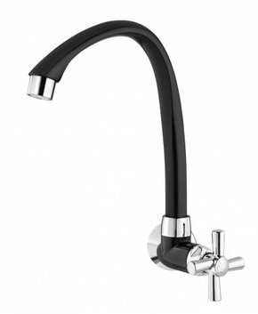 Torneira de Parede para Cozinha Preta com Cromada Tigre 300000629