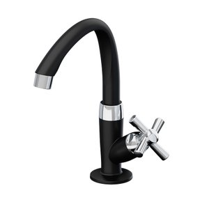 Torneira para Banheiro Preta com Cromada Tigre 300000631