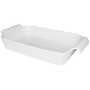 Travessa Refratária Funda Oxford Branca 41 x 22 x 8 cm