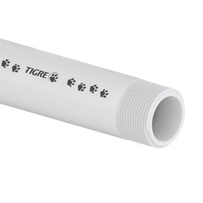 Tubo Pvc Branco Roscável 3/4  6 Metros Tigre