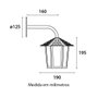 Arandela Colonial Sextavada Preto Vidro Liso Blumenau Iluminação 109400-01