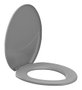 Assento Sanitário Oval Max Cinza Tigre