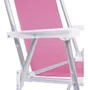Cadeira De Praia Mor Alumínio Alta Sannet Anis Rosa
