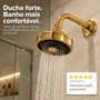 Chuveiro Deca Acqua Plus Gold de Parede com Tubo 1990.GL.STD
