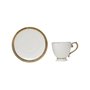 Conjunto 6 Xícaras de Chá de Porcelana com Pires Paddy 200ml Wolff 25113